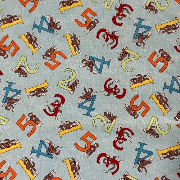 5 Funky Monkeys Cotton Fabric Erin Michael Modo Sock Monkey Blue 1.5 yd x 42" - Picture 2 of 7